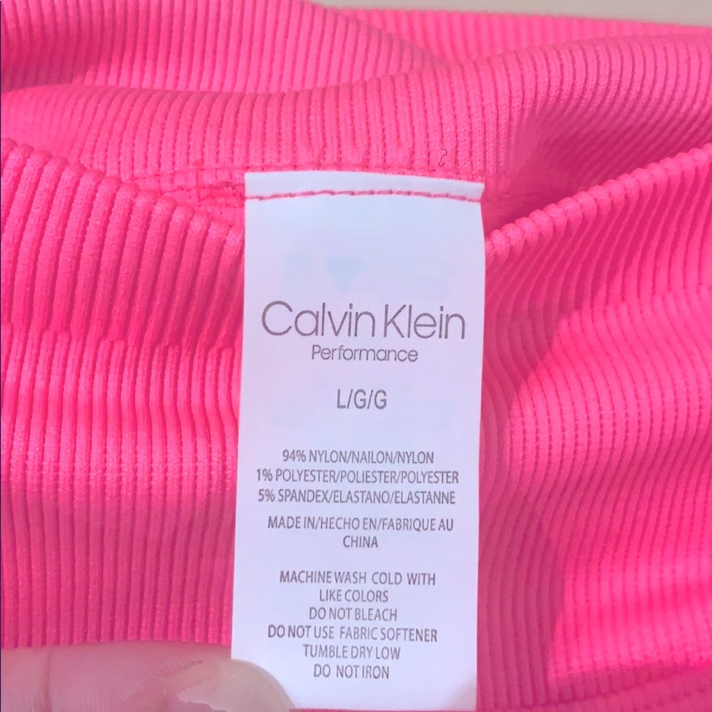 Calvin Klein | Hot Pink Ribbed Biker Short NEW - Picture 6 of 13